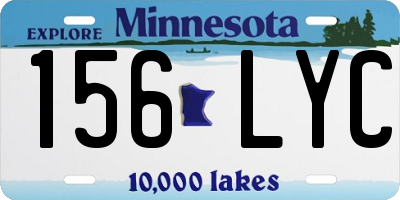 MN license plate 156LYC