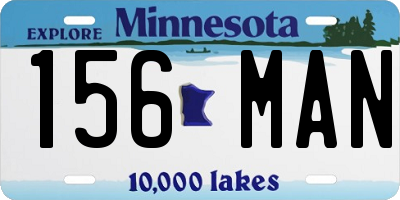 MN license plate 156MAN