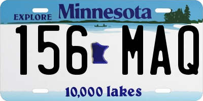 MN license plate 156MAQ