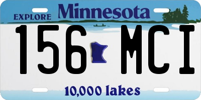MN license plate 156MCI