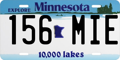MN license plate 156MIE