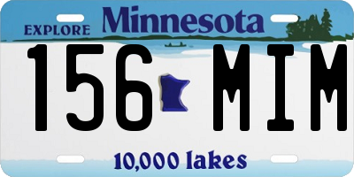 MN license plate 156MIM