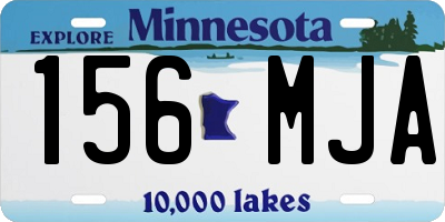 MN license plate 156MJA