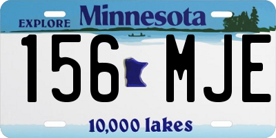 MN license plate 156MJE