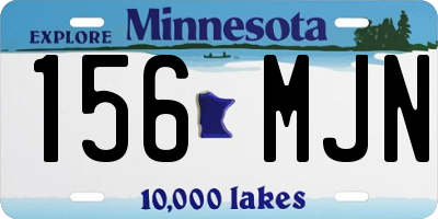 MN license plate 156MJN