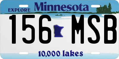 MN license plate 156MSB