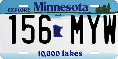 MN license plate 156MYW