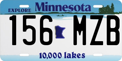 MN license plate 156MZB