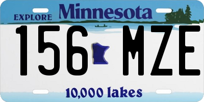 MN license plate 156MZE