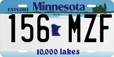 MN license plate 156MZF