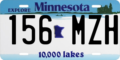 MN license plate 156MZH
