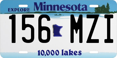MN license plate 156MZI