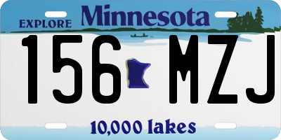 MN license plate 156MZJ