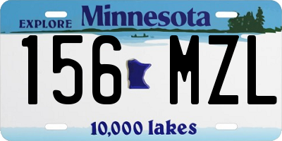 MN license plate 156MZL