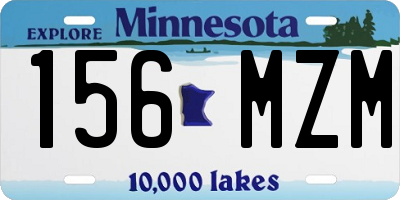 MN license plate 156MZM