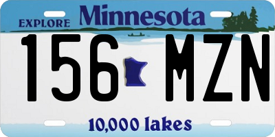 MN license plate 156MZN