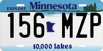 MN license plate 156MZP