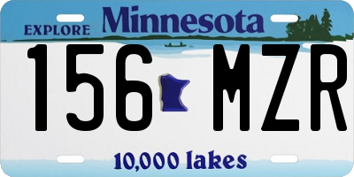 MN license plate 156MZR