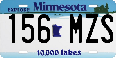 MN license plate 156MZS