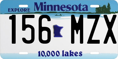 MN license plate 156MZX