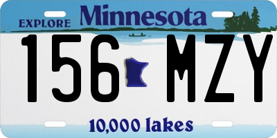 MN license plate 156MZY