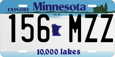 MN license plate 156MZZ