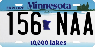 MN license plate 156NAA