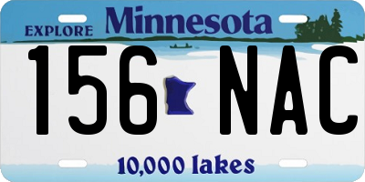 MN license plate 156NAC