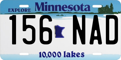 MN license plate 156NAD
