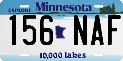MN license plate 156NAF