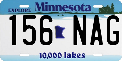 MN license plate 156NAG