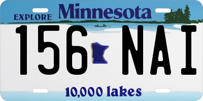 MN license plate 156NAI
