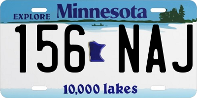 MN license plate 156NAJ