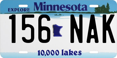 MN license plate 156NAK