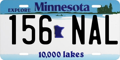 MN license plate 156NAL