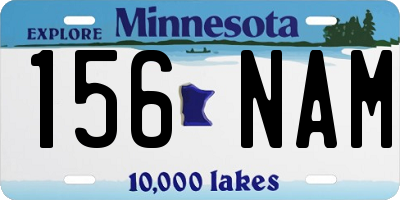 MN license plate 156NAM