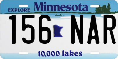 MN license plate 156NAR