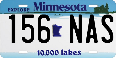 MN license plate 156NAS
