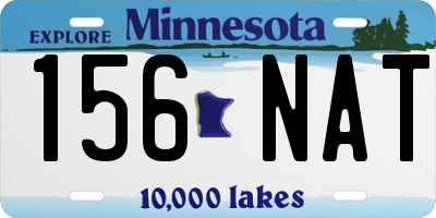 MN license plate 156NAT