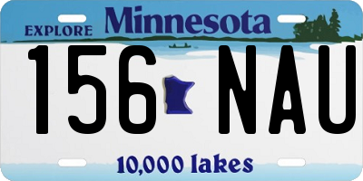 MN license plate 156NAU