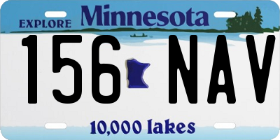 MN license plate 156NAV