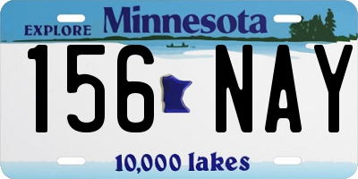 MN license plate 156NAY