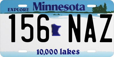 MN license plate 156NAZ