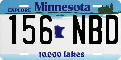 MN license plate 156NBD