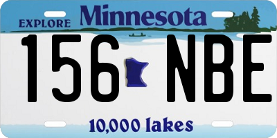 MN license plate 156NBE