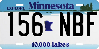 MN license plate 156NBF