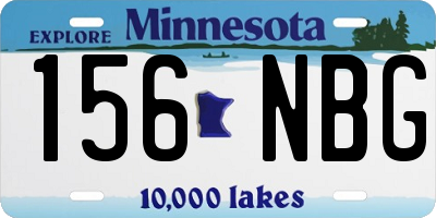 MN license plate 156NBG