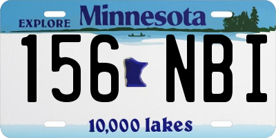 MN license plate 156NBI
