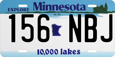 MN license plate 156NBJ