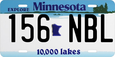 MN license plate 156NBL
